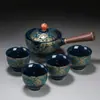 Conjunto de Chá de Viagem Artefato para Fazer Chá Preguiçoso Copo Rápido para Convidados Preparo Livre e Fácil Conjunto Portátil de Chá Kung Fu Conjunto de Xícaras de Chá Bule Doméstico