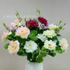 2 Tallos de Rosas Artificiales, Rosa Individual, Rosa Falsa, Entrada del Salón de Bodas, Mesa de Comedor, Mesa de Café Adorno Floral Decorativo