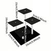 Suporte de Acrílico Transparente Feito à Mão para Armazenamento de Bonecas Blind Box, Redondo Multilateral, Mesa de Exposição para Perfumes e Joias
