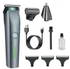 Aparelho de Barbear Elétrico 3 em 1 Masculino, Aparador de Cabelo, Aparador Elétrico Recarregável por USB, Barbeador, Conjunto Aparador de Pelos do Nariz