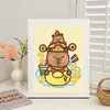 Nova Pintura de Diamante 5D de Desenho Animado Kapibala com Porta-Retrato DIY Brinquedo Educacional Infantil Presente Pintura com Adesivo de Diamante