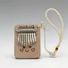 Mini 8-Tone Polegar Instrumento Musical Cristal Iniciante Dedo De Madeira Instrumento Musical Portátil Kalimba