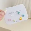 Gato y Pececillo ~ Pendientes de Conjunto de Pececillos Pequeños Infantiles y Lindos para Mujer, Pendientes Dulces de Diseño de Nicho, Estilo Bosque Nuevo Ins