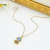Serie de Verano Oceánica Transfronteriza Europea y Americana Collar de Peces de Colores Cadena para Clavícula de Pez Dorado de Moda Personalizada Moda Versátil Al por Mayor