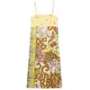 Ropa europea y americana para mujer transfronteriza, vestido midi de retazos con estampado de moda casual más vendido en AliExpress