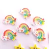 Estrelas de glitter de resina para bolo, capa de celular arco-íris, acessórios de presilha de cabelo, material para tiara DIY feita à mão, adorno de cabeça