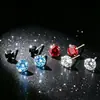 Brincos de Prata Esterlina S999 com Zircônia Yinjia Brincos Modernos para Cicatrização de Piercing na Orelha Pequenos Exquisitos Personalizados Brincos de Cartilagem com Zircônia Acessórios de Orelha