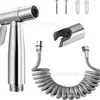 Jingchi Baño Acero Inoxidable 304 Pistola de Bidé para Inodoro Juego Accesorios Modernos Simples para Cisterna de Inodoro Dispositivo de Descarga