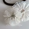 Anel de Cabelo de Renda com Pontos de Floco de Neve em Tela Cintura Feita à Mão Moda Versátil Corda de Cabelo para Rabo de Cavalo Acessórios de Cabelo Avançados
