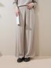 Pantalones Casuales de Lana 100% para Mujer con Cintura Elástica Básica Estilo Old Money, Nueva Moda Simple para Principios de Otoño, Pantalones Largos Rectos de Pierna Ancha