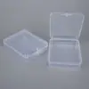 Caja de almacenamiento de plástico transparente para borlas de maquillaje, aplicadores de pestañas, cosméticos, pegatinas y tarjetas