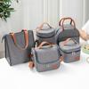 Bolsa de almuerzo cilíndrica con aislamiento especial transfronterizo, bolsa de aluminio para hielo, bolsa de almuerzo fresca, bolsa de aislamiento portátil redonda, venta al por mayor