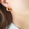 Pendientes europeos y americanos de temperamento de diamantes en forma de C irregulares, joyería de diseño de forma especial, personalidad creativa, viento neutro, acero de titanio caliente