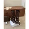 Botas Largas de Punta para Mujer, Botas Altas Hasta la Rodilla, Nuevas Botas de Otoño/Invierno 2026 para Mujer con Aumento Interno de Altura, Botas Largas Estilo Western