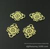 Acessórios para joias artesanais DIY cobre fundido 23*18mm pingente conector flor de renda