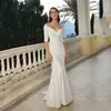 Amazon Europeia e Americana Aliexpress Wish Vestido de Noiva Leve 2026 Novo Sexy Decote em V Meia-Manga Cauda de Peixe Slim-Fit Vestido