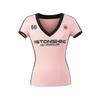 Bebê Futebol ~ Top de Manga Curta com Decote V Estilo Spice Girls Retrô de Verão 2025 Novo Camiseta Slimming com Estampa de Letras na Cintura