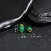 Prata 925 Banhada a Ouro Corpo Inteiro Estilo Antigo Azul Queimado Arco-Íris Fio Torcido Contas Pequenas Cilíndricas Acessórios Contas Espaçadoras DIY Estilo Étnico Pequenos Componentes