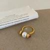 Anillo de buena reunión Baihe blanco hacia adelante mismo, joyería antigua de medio siglo, luz de lujo 2024, nuevo anillo de otoño e invierno, lirio blanco