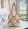 Bolso cruzado nuevo producto transfronterizo, moderno y de moda, hecho a mano, bolso tejido a mano con hilo, bolso de hombro, DIY hecho a mano