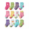 BÁSICOS PARA NIÑOS Calcetines de algodón nuevos con dibujos animados para niños de Amazon, calcetines antideslizantes para el suelo, calcetines de media pantorrilla para bebé, calcetines para niñas