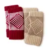 Luvas de Caxemira 100% Caxemira Pura Novo Estilo Color-Blocking Jacquard Masculinas e Femininas Luvas de Tricô Quentes para Outono e Inverno