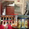 Xizang Madera Maciza Aplique de Flor de Esquina Decoración de Altar Estilo Chino Talla en Madera Nube Auspiciosa Dragón y Fénix Jugando con Perlas Estilo Chino Antiguo