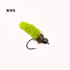 Blf83 Gancho para Mosca Mop Fly Cabeça de Cobre Mop Fly Isca de Minhoca Minhoca de Pão Inseto para Pesca com Mosca Truta Marrom