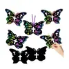 Arte de Arranhar Borboleta Colorida Transfronteiriça DIY Arte de Arranhar Infantil Pendurada Papel Criativo de Arte de Arranhar
