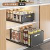 Estante de Almacenamiento de Cocina Estante Organizador de Condimentos Doméstico Estante de Almacenamiento para Gabinete Profundo de Baño Cesta Extraíble Interior Caja de Almacenamiento Extraíble