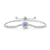 Pulsera de piedras preciosas de colores con corte princesa, de venta caliente en transmisión en vivo, a la moda y versátil, joyería chapada en oro real, disponible para dropshipping