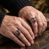 Joyería de Acero de Titanio Haiteng Tendencia Europea y Americana Hombres Alas de Dapeng AliExpress Gema de Águila Anillo del Ejército Salida de Fábrica