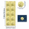 Suministros para boda pegatinas doradas mate cóncavo-convexas adhesivas de alta gama tridimensionales relieve emocionante pegatinas para sellar caja de dulces