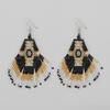 Pendientes bohemios étnicos retro transfronterizos con cuentas de arroz MGB y borlas de diamantes tejidas a mano para mujer
