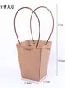 Bolsa Tote de Papel Kraft Dia das Mães 520, Caixa Tote com Flores, Materiais de Embalagem para Flores, Sacola para Planta em Vaso Pequena