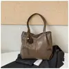 Bolsa Tote Casual Retrô Transfronteiriça Feminina 2026 Nova Grande Capacidade Bolsa para o Dia a Dia Simples Versátil Bolsa de Ombro Único