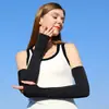Rui Ya [Mangas de Hielo sin Costuras de Nailon] Mangas de Seda de Hielo Protección Solar para Mujer Nuevo Estilo Verano Fino Protección UV