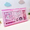 Set de Cuaderno Familiar de Dibujos Animados Kuromi Melody Bloc de Notas Rompecabezas Vajilla Combinación Papelería Caja de Regalo Premio