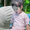 Traje de Banho Infantil 2026 Verão Novo Estilo Fofo Estampado Bebê Peça Única Secagem Rápida Traje de Banho de Praia para Meninos e Meninas