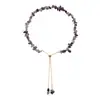 Joyería Transfronteriza Europea y Americana Asimétrica Piedra Artificial Morada Encanto Collar de Perlas Ins Versátil Creativo Collar
