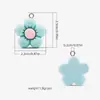 Ventas Directas de Fábrica de la Serie de Flores de Cinco Pétalos de Colores Accesorios de Resina para Joyería DIY Colgantes, Flores Pequeñas de Colores, Girasoles de Centro Amarillo