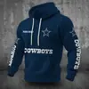 Uniforme de Equipo Transfronterizo Europeo y Americano Tallas Grandes Impresión Digital 3D Cárdigan Holgado con Cremallera y Capucha Sudadera Deportiva Sudadera de Invierno
