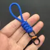 Chaveiro de Paracord 10cm Antifurto Antiperda Figura de Oito com Trava, Gancho de Cordão Portátil para Exterior, Fivela de Alça de Pulso