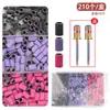Cabezales de Lijado para Pulir Uñas para Taladros de Uñas Eléctricos, Disponibles en Múltiples Granos, Caja de Colores con Juego de Rodamientos