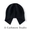 Nueva colección de otoño e invierno: Gorro cálido de punto 100% cachemira pura, con un patrón de punto de panal y una corona redonda