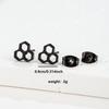 Aretes Retro de Acero Inoxidable con Panal Geométrico Hueco Molecular Simple Pequeños Aretes Joyería Fresca Productos de Yiwu
