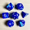 Juego de Dados Poliedros D&D con Patrón de Mármol, Color Mixto Transparente D4D6D8D10D12D20 Caras, Coc, Juego de Mesa, Juego de Siete Piezas