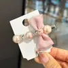 Creme de marisco em pó! Grampo de Cabelo Rosa Super Fada com Strass Pérola Laço Presilha para Franja Coração de Menina Presilha Lateral Grampo de Cabelo