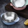 Tazón de Acero Inoxidable 304 para Sopa de Trigo, Tazón Infantil, Tazón Doméstico Aislado de Doble Capa para Alimentos Complementarios, Tazón para Alimentación de Bebés, En Stock Transfronterizo