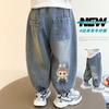 Jeans Labubu 2026 Estilo Nuevo Primavera y Otoño para Niños y Niñas, Pantalones Largos Sueltos Estilo Coreano para Niños, Jeans Casuales